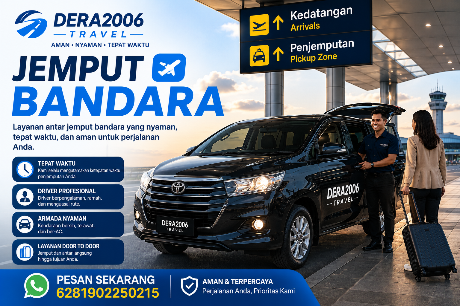 Antar Jemput Bandara Dera2006Travel tepat waktu