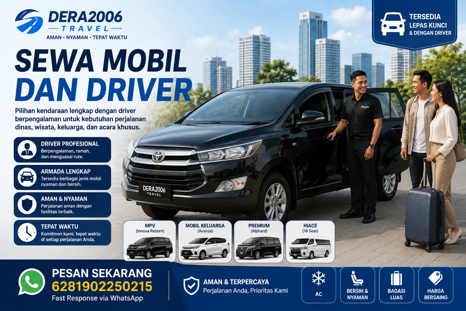 Sewa Mobil dan Driver Profesional Dera2006Travel